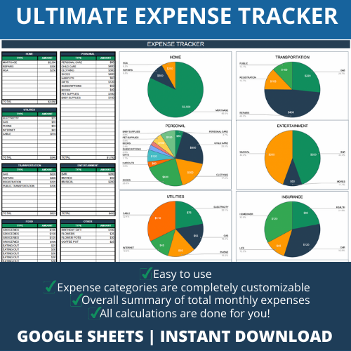 PERSONAL FINANCE DASHBOARD - ULTIMATE EXPENSE TRACKER